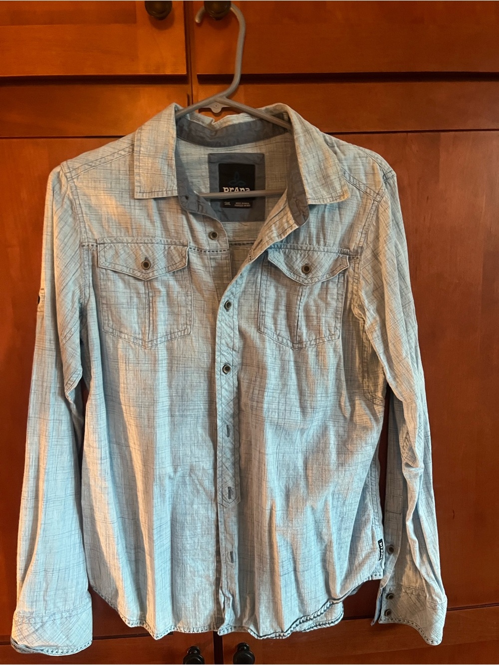 Prana Light Blue Button-Down Shirt